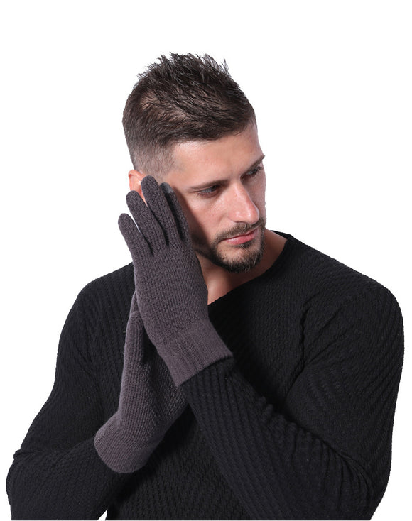 Guantes de Lana Térmica con Dedos Separados para Hombre