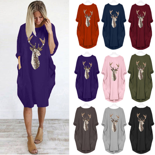 Vestido Navideño Cuello Redondo Otoño Invierno - Image 9
