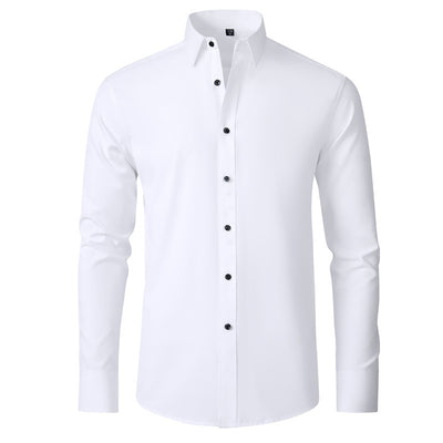 Camisa Ejecutiva de Línea Delgada en Color Sólido - Image 11