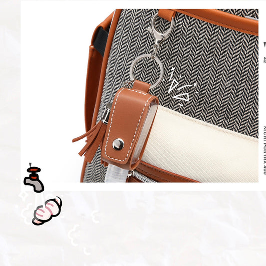 Bolsa de Lona para Mamá con Detalles en Cuero - Image 2