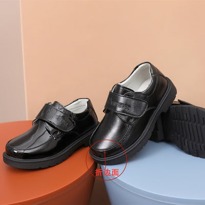 Zapatos de Cuero Negro con Brillo Espejo y Punta Redonda - Image 3
