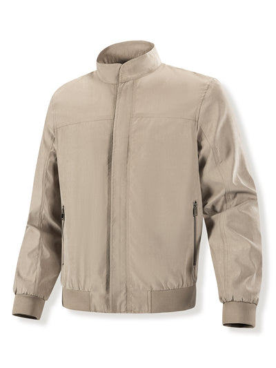 Chaqueta Coreana Hombre Cuello Alto Cierre de Cremallera Color Sólido - Image 10