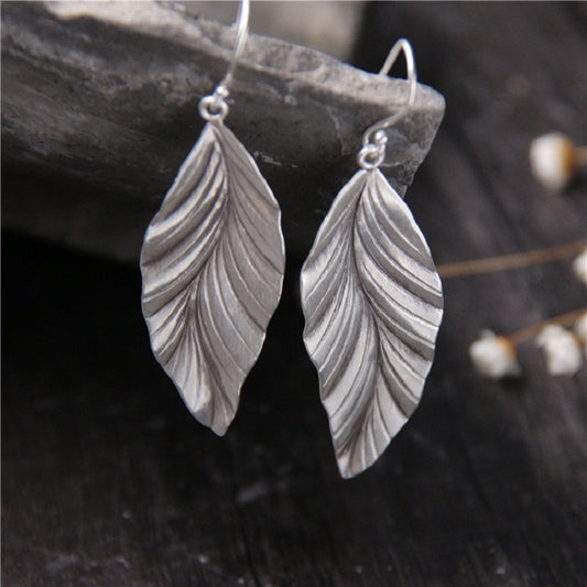Aretes de Plata 925 Diseño Hoja - Elegancia Minimalista