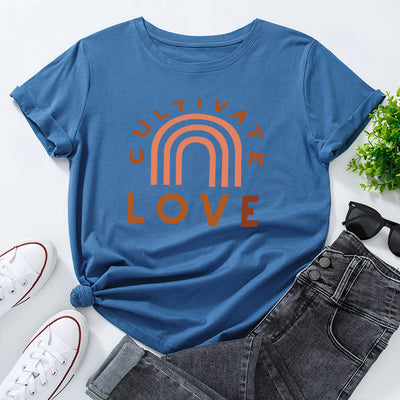 Camiseta Básica Cuello Redondo Manga Corta para Mujer - Image 18