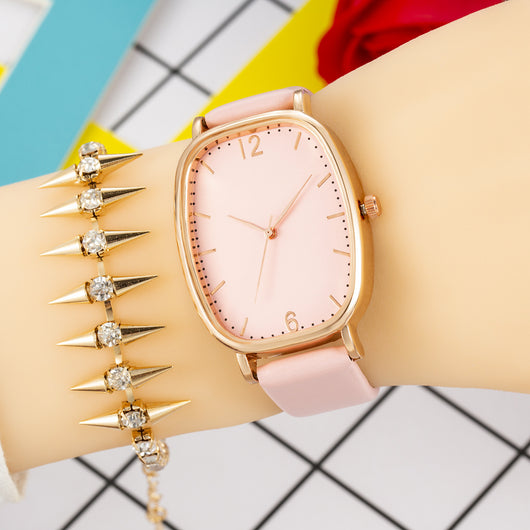 Reloj de Pulsera Tonneau Elegante para Mujer con Movimiento de Cuarzo - Image 3