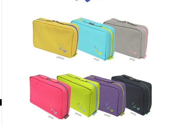 Bolsa Multifuncional Canvas 3 en 1 - Pasaporte, Cosméticos y Dispositivos