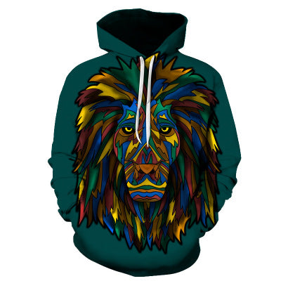 Sudadera Estampado Lobo 3D para Hombre - Image 13