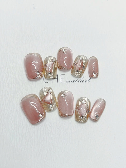 Uñas Postizas Efecto Ojo de Gato - Diseño Industrial Artesanal Francés Premium - Image 6