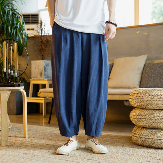 Pantalones Harem Japoneses Anchos Talla Grande para Hombre - Image 2