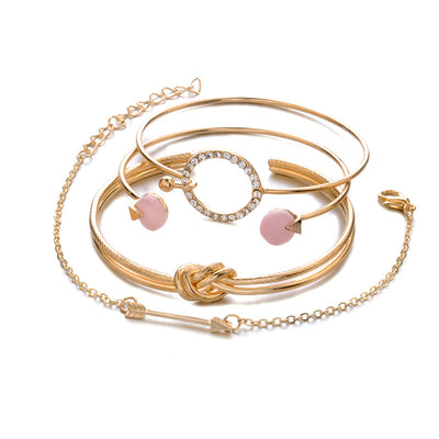 Pulsera de Diamante con Círculo Anudado y Flecha de Personalidad - Image 8