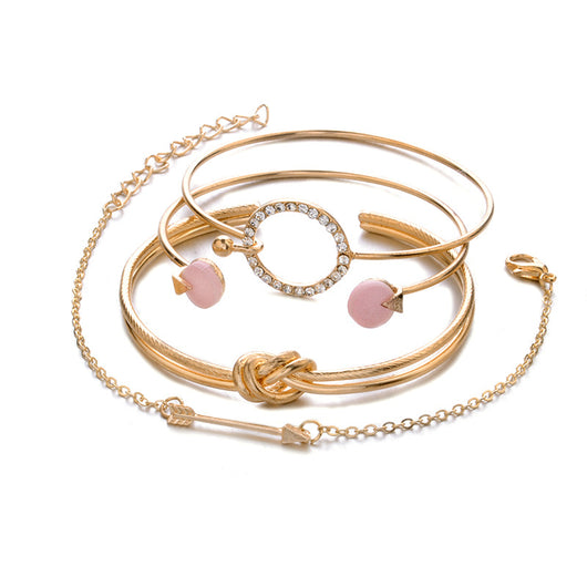 Pulsera de Diamante con Círculo Anudado y Flecha de Personalidad - Image 8