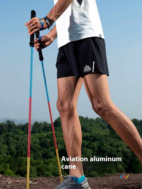 Bastón de Trekking Plegable en Fibra de Carbono