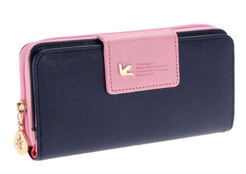 Billetera Retro con Cierre Largo para Mujer - Monedero Clutch con Clip para Billetes - Image 9
