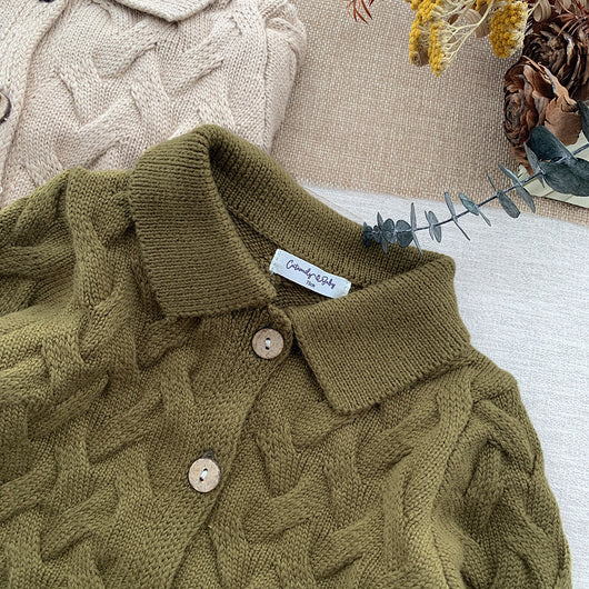 Conjunto de Cardigan y Jumper Unisex Estilo Europeo para Bebé - Image 14