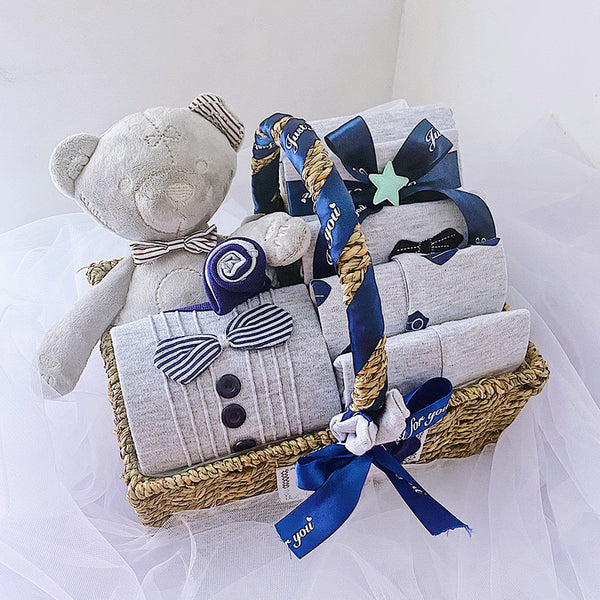 Conjunto de Ropa para Bebé Niño Otoño-Invierno en Caja Regalo