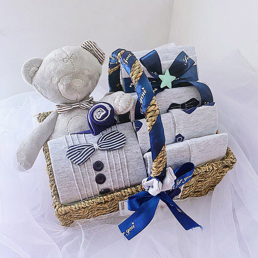 Conjunto de Ropa para Bebé Niño Otoño-Invierno en Caja Regalo