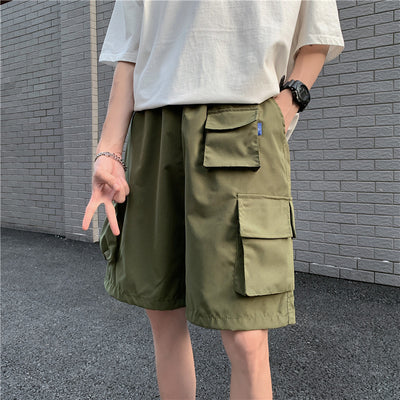 Pantalones Cortos Cargo Holgados de Múltiples Bolsillos para Hombre - Image 11