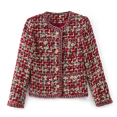 Chaqueta Tweed Corta Celebrity Rojo Intenso - Image 3