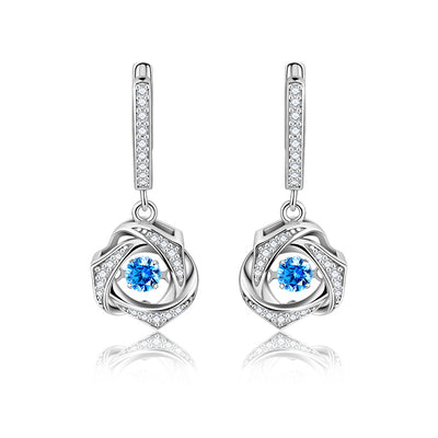 Aretes de Plata Esterlina Luxury Corazón Brillante para Mujer - Image 3
