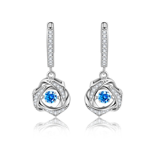 Aretes de Plata Esterlina Luxury Corazón Brillante para Mujer - Image 3