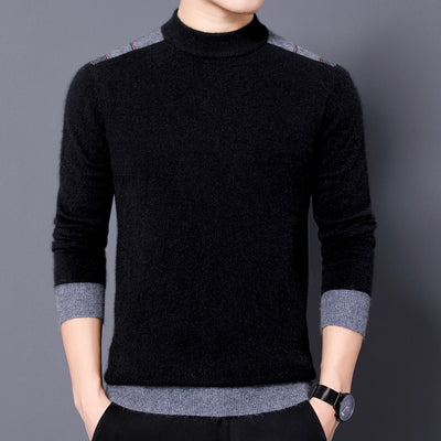 Suéter Cuello Alto Reversible de Terciopelo Manga Larga para Hombre - Image 7