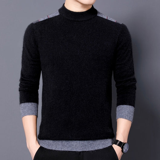 Suéter Cuello Alto Reversible de Terciopelo Manga Larga para Hombre - Image 7