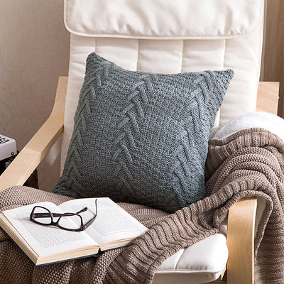 Funda de almohada gruesa tejida en lana - Image 10