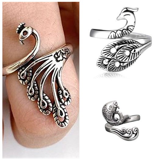 Anillo Vintage con Gancho de Línea Doble - Image 21