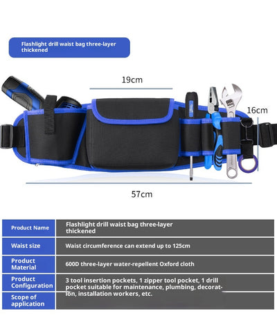 Cinturón de Trabajo Multifuncional con Bolsa de Herramientas - Tela Oxford Resistente para Alturas - Image 22