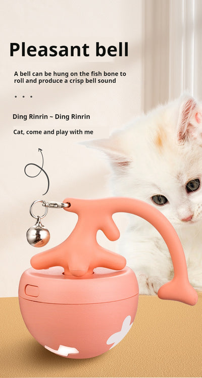 Juguete Interactivo Eléctrico para Gatos - Pelota Rodante USB con Diseño de Espina de Pescado - Image 14