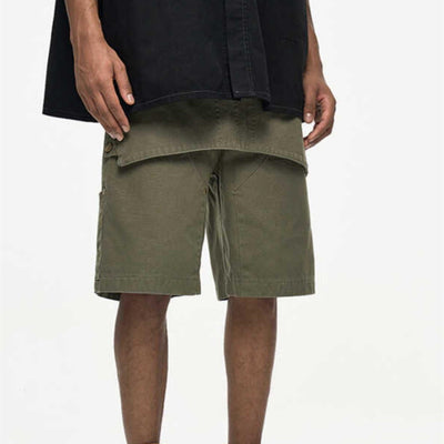 Pantalones Cortos Cargo Multifuncionales con Bolsillos Desmontables para Hombre