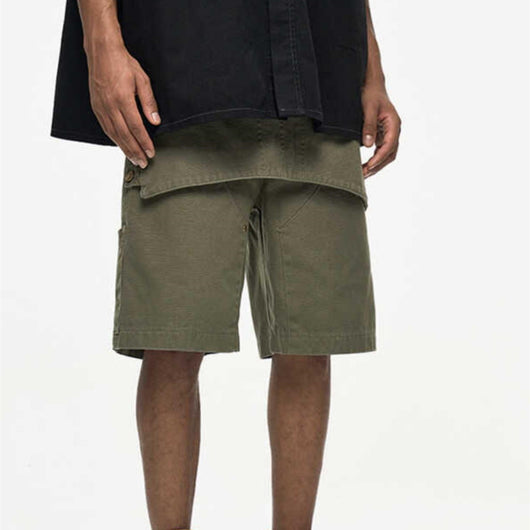 Pantalones Cortos Cargo Multifuncionales con Bolsillos Desmontables para Hombre