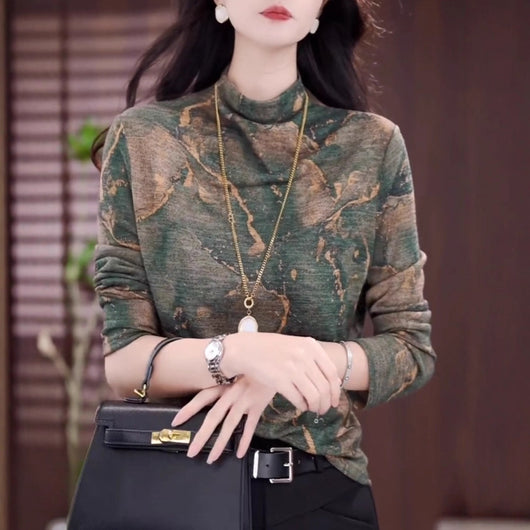 Blusa Estampada Sofisticada de Diseño Exclusivo