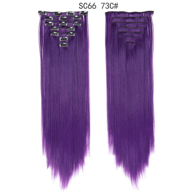 Set de Extensiones de Cabello con 16 Clips - Peluca de Fibra Sintética Premium - Image 35