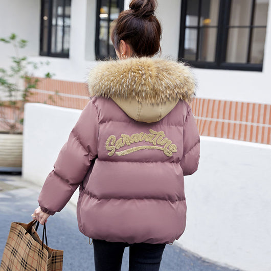 Abrigo de Plumón de Pato Blanco Suelto Estilo Coreano para Mujer - Image 9