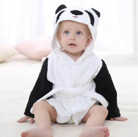 Bata de Baño Infantil con Capucha - Toalla Modelo Animales Lindos en Algodón - Image 6