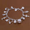 Pulsera de Plata 925 con Trece Dije Colgantes