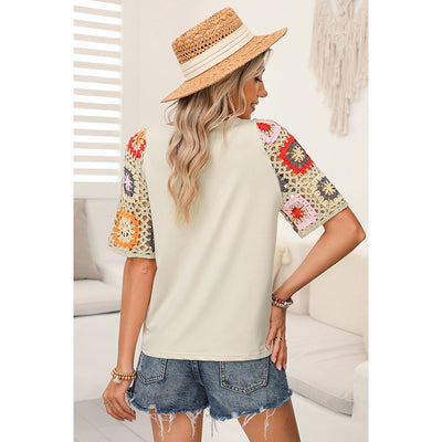 Blusa Tejida Casual Versátil de Manga Corta - Image 5