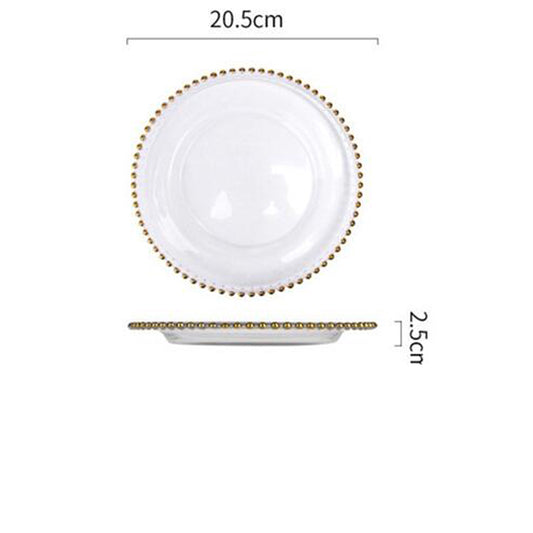 Plato Redondo de Porcelana Bone China para Comida Occidental