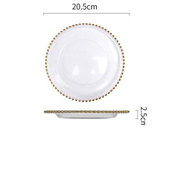 Plato Redondo de Porcelana Bone China para Comida Occidental