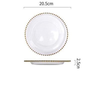 Plato Redondo de Porcelana Bone China para Comida Occidental