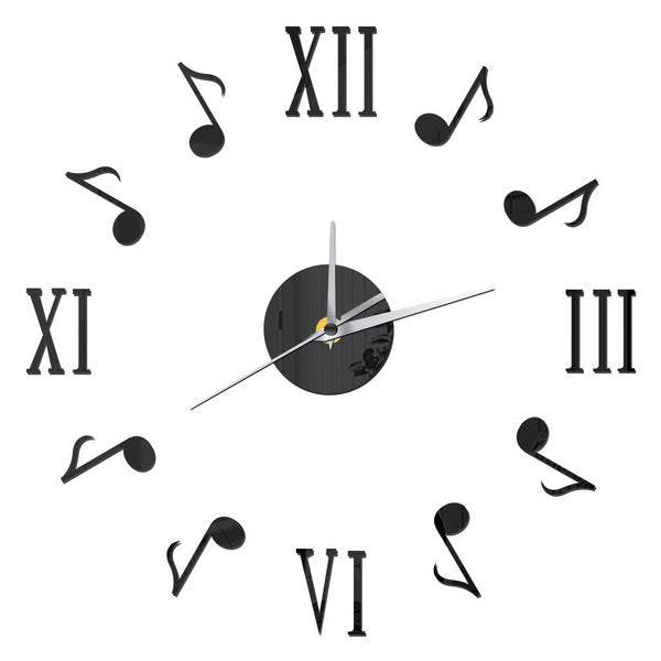 Reloj de Pared Espejo Acrílico Efecto Retro con Números Romanos