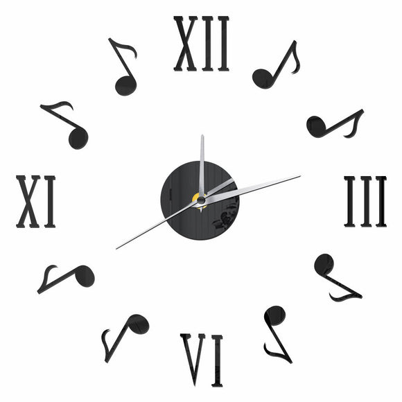 Reloj de Pared Espejo Acrílico Efecto Retro con Números Romanos