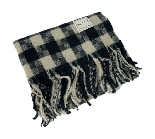 Bufanda Cuadros Escoceses Gruesa Estilo Coreano para Mujer - Image 3