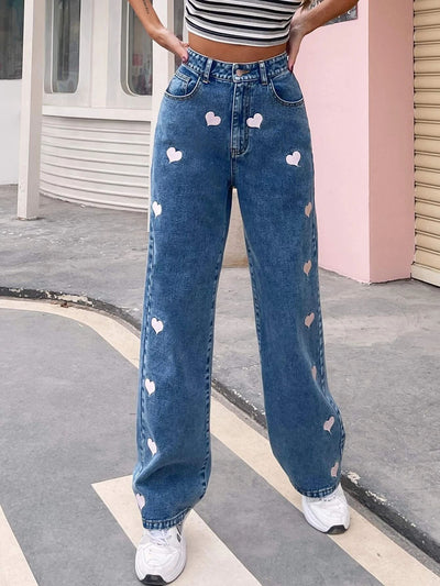 Jeans Rectos Oversized con Estampado Graffiti Personalizado - Image 4