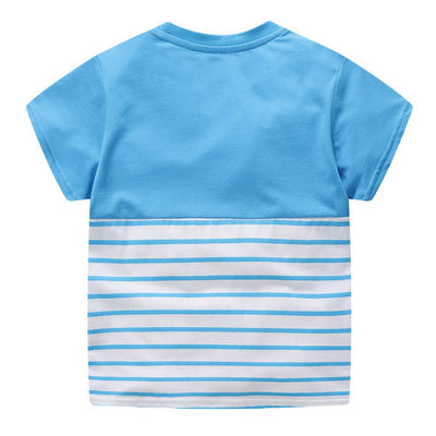 Playera de Algodón con Contraste para Niños y Niñas - Fresca y Cómoda para Verano - Image 2