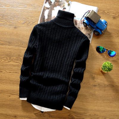 Suéter de Cuello Alto Coreano para Hombre Invierno - Image 11