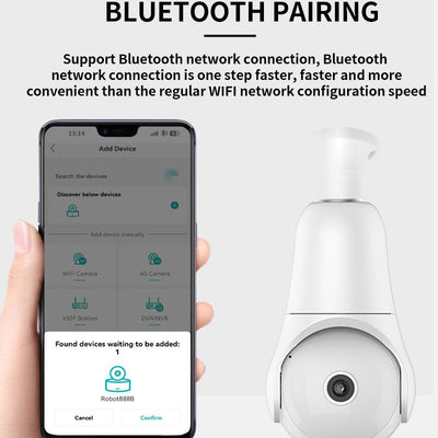 Cámara WiFi Inteligente en Foco LED con Visión Nocturna y Control Remoto