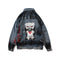 Chaqueta Denim Oversized Unisex con Detalles Rotos - Estilo Urbano