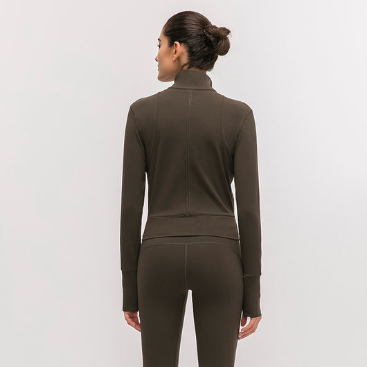 Chaqueta Deportiva para Yoga con Cuello Alto y Manga Larga - Image 3